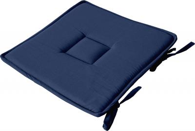 Galette plate &agrave; nouettes 40 x 40 cm lola 100% coton - bleu marine