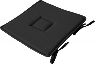 Enjoy Home - Galette de chaise uni effet Bachette - 40 x 40 cm - Noir