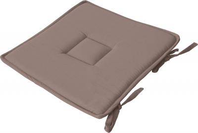 Galette plate unie en coton passepoil et nouettes - VISON - 40 x 40 cm