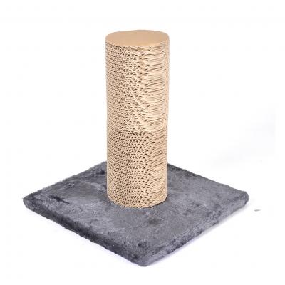Griffoir + 1 recharge en carton - L30xP30xH32 cm - Gris - Pour chat
