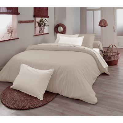 Housse de couette en 100% coton biologique - Ficelle - 260 x 240 cm