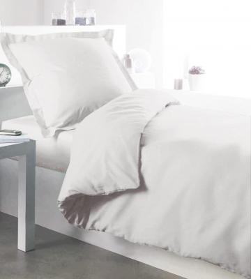 Housse de couette 100% coton blanc 140x200 cm - Tradilinge