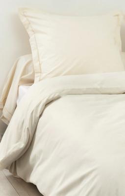 Housse de Couette Unie en 100 % Coton - Ecru Lav&eacute; - 260 x 240 cm