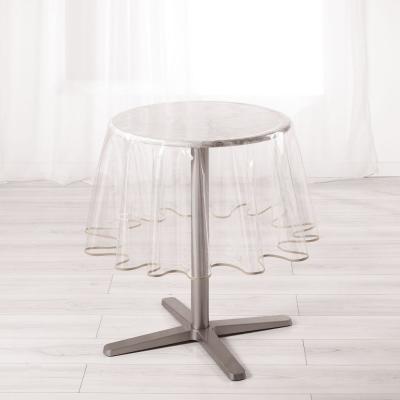 Nappe cristal ronde (0) 180 cm pvc uni 15/100e garden/biais Taupe