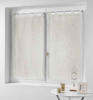 Paire droite passants 2 x 60 x 90 cm effet lin tisse haltona Naturel