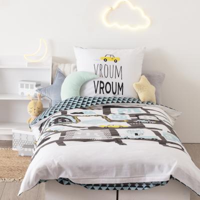 Parure de lit route en coton - 140 x 200 cm - Livraison gratuite