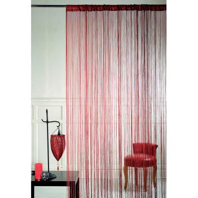 Homemaison - Rideau &agrave; Fils Spaghetti Bordeaux 90 x 240 cm - Bordeaux