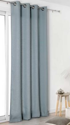 Rideau Authentique en 100% lin - Bleu ciel - 135 x 260 cm