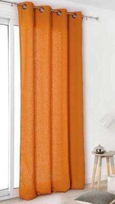 Rideau Authentique en 100% lin - Jaune moutarde - 135 x 260 cm