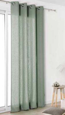 Rideau Authentique en 100% lin - Vert d'eau - 135 x 260 cm