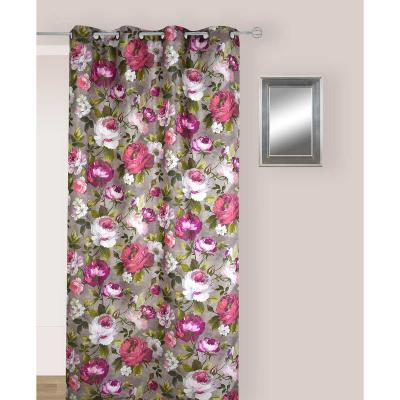 Rideau multicolores en jacquard aux motifs fleuris 150 x 260 cm