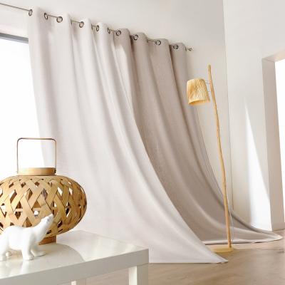 Rideau Naturel en 100% Lin Blanc 135 x 260 cm - Blanc