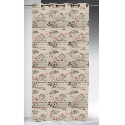 Rideau obscurcissant impression usine - Beige - 145 x 260 cm