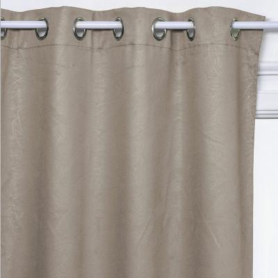 Atmosphera - Rideau Occultant Lin motif feuille en relief 140x260 LIN