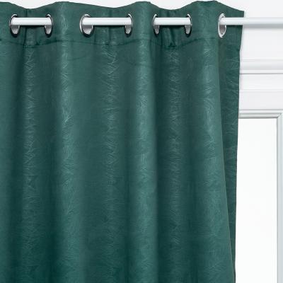 Atmosphera - Rideau Occultant Vert motif feuille en relief 140x260