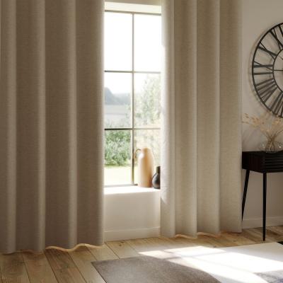Atmosphera - Rideau Occultant Total en Tissu Beige Lin 140 x 260 cm