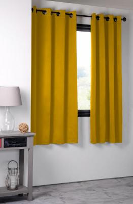 Rideau Occultant Uni 210gr/m2 - Moutarde - 135 x 180 cm