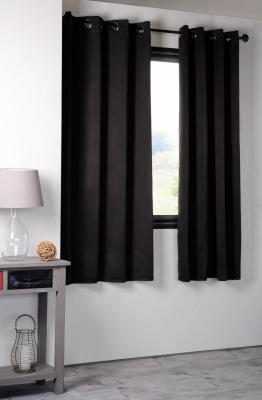 Rideau Occultant Uni 210gr/m2 - Noir - 135 x 180 cm
