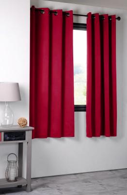 Rideau Occultant Uni 210gr/m2 - Rouge - 135 x 250 cm