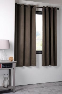 Rideau Occultant Nott&eacute; 100% Polyester 135 x 250 cm Taupe