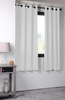 Rideau Occultant Nott&eacute; 100% Polyester 135 x 250 cm Blanc