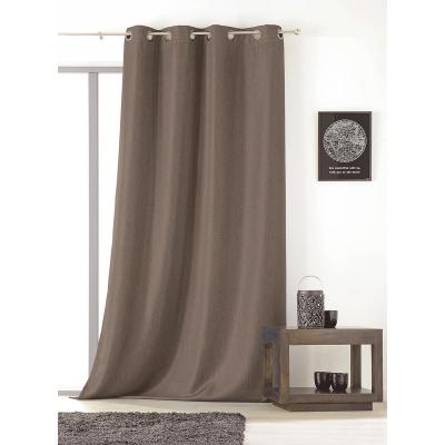 Rideau uni avec oeillets - Beige - 145 x 240 cm