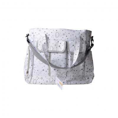Sac &agrave;&nbsp; langer multipoches - BLANC GRIS - 35 x 35 x 13 cm