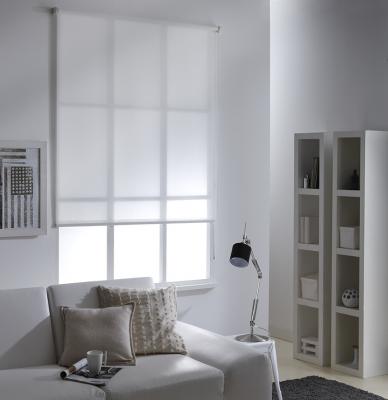 Store Enrouleur Tamisant Must Motorisable - 50 x 250cm-Blanc cass&eacute;
