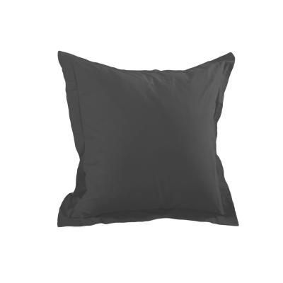 Taie d'oreiller unie en coton - Anthracite - 65 x 65 cm
