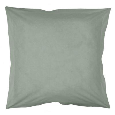 Lovely Casa - Une Taie d'oreiller Couleur Kaki en coton Bio