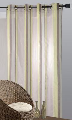 Homemaison - Voilage avec des Rayures Verticales Taupe - Taupe
