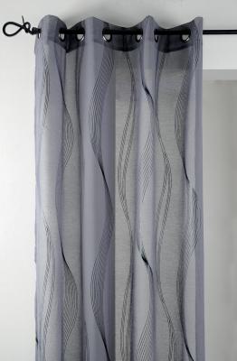 Voilage avec Rayures Ondulantes Anthracite 135 x 240 cm - Anthracite
