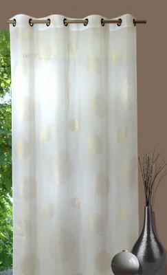 Homemaison - Voilage en Etamine Impression Argent Or 140 x 240 cm - Or