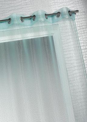 Voilage organza &agrave; fines rayures horizontales Turquoise 140 x 240cm