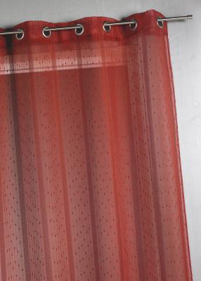 Voilage tiss&eacute; et filet&eacute; Rouge 300 x 240 cm - Rouge