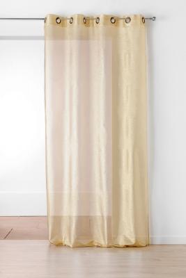 Linder Voilage &agrave; &OElig;illets Polyester/Polyamide Or 145 x 240 cm