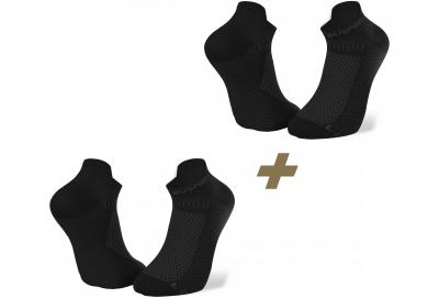 Paire de chaussettes bv sport light 3d ultra courte x2 noir