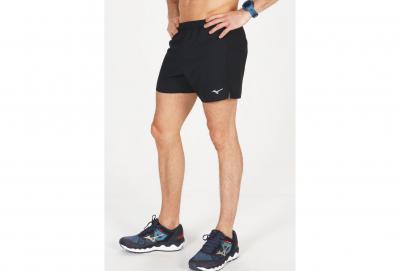 MIZUNO Short trail running Core 5.5 Short Black Homme Noir taille XL
