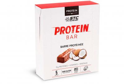 STC NUTRITION 5 Barres Prot&eacute;in&eacute;es, Noix de Coco, 45 g