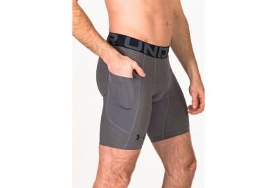 Short fonctionnel Under Armour HeatGear&reg; Compression gris fonc&eacute;