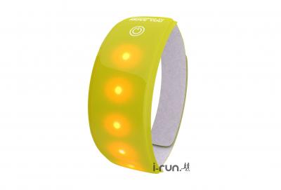 Wowow Brassards R&eacute;fl&eacute;chissants + Led Rouge Light Band - Jaune