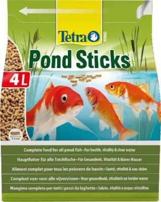 Aliments complets pour poissons de bassin tetra pond sticks 4l