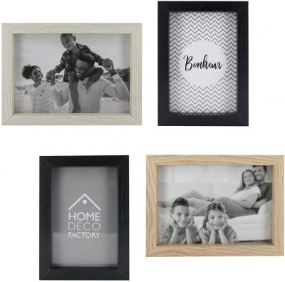 The Home Deco Factory - Cadres photos en bois (Lot de 4)