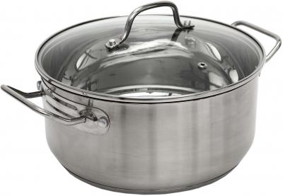 Faitout inox avec couvercle en verre tous feux + induction 24 cm