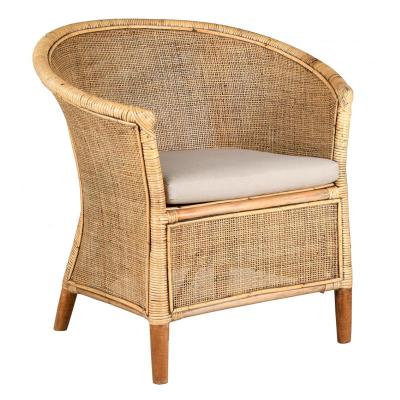Aubry Gaspard - Fauteuil en poelet et cannage rotin