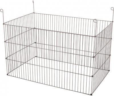 Parc metal ext rectangulaire 100 gris pour rongeur et petit mammif&egrave;re