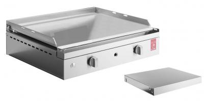Plancha CHEF 55 Lisse + Couvercle &agrave; Charni&egrave;res 