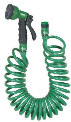 Ribimex PRA/TS.1360 Kit de tuyau spiral&eacute;, 15 m, Vert/Gris