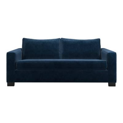 Canap&eacute; convertible tissu velours Octave Velours Bleu