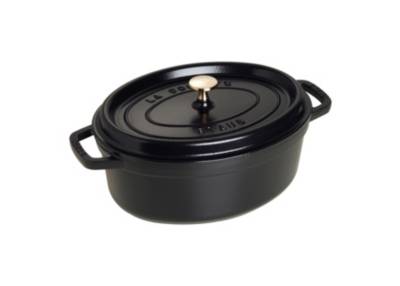 STAUB Cocotte en Fonte, Ovale, &Oslash; 27 cm, 3,20L, Noir Mat